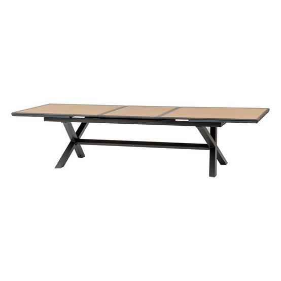 Hesperide - Table de jardin extensible AXIOME Effet bois Noix & Graphite 12 places - Hespéride - Image 2