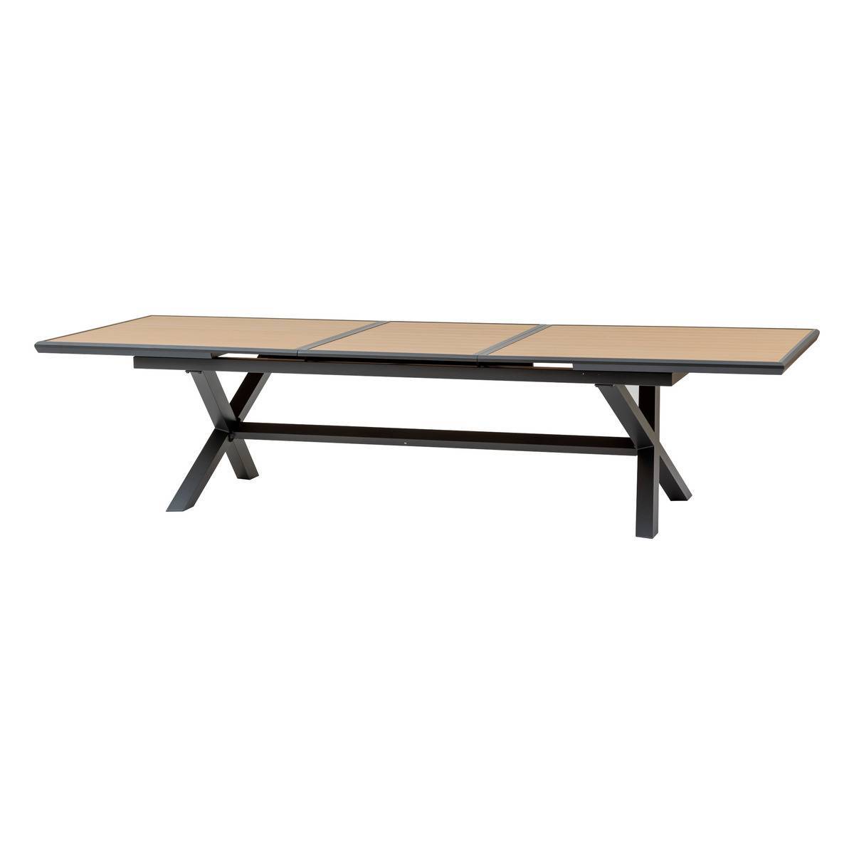 Hesperide - Table de jardin extensible AXIOME Effet bois Noix & Graphite 12 places - Hespéride - Image 2