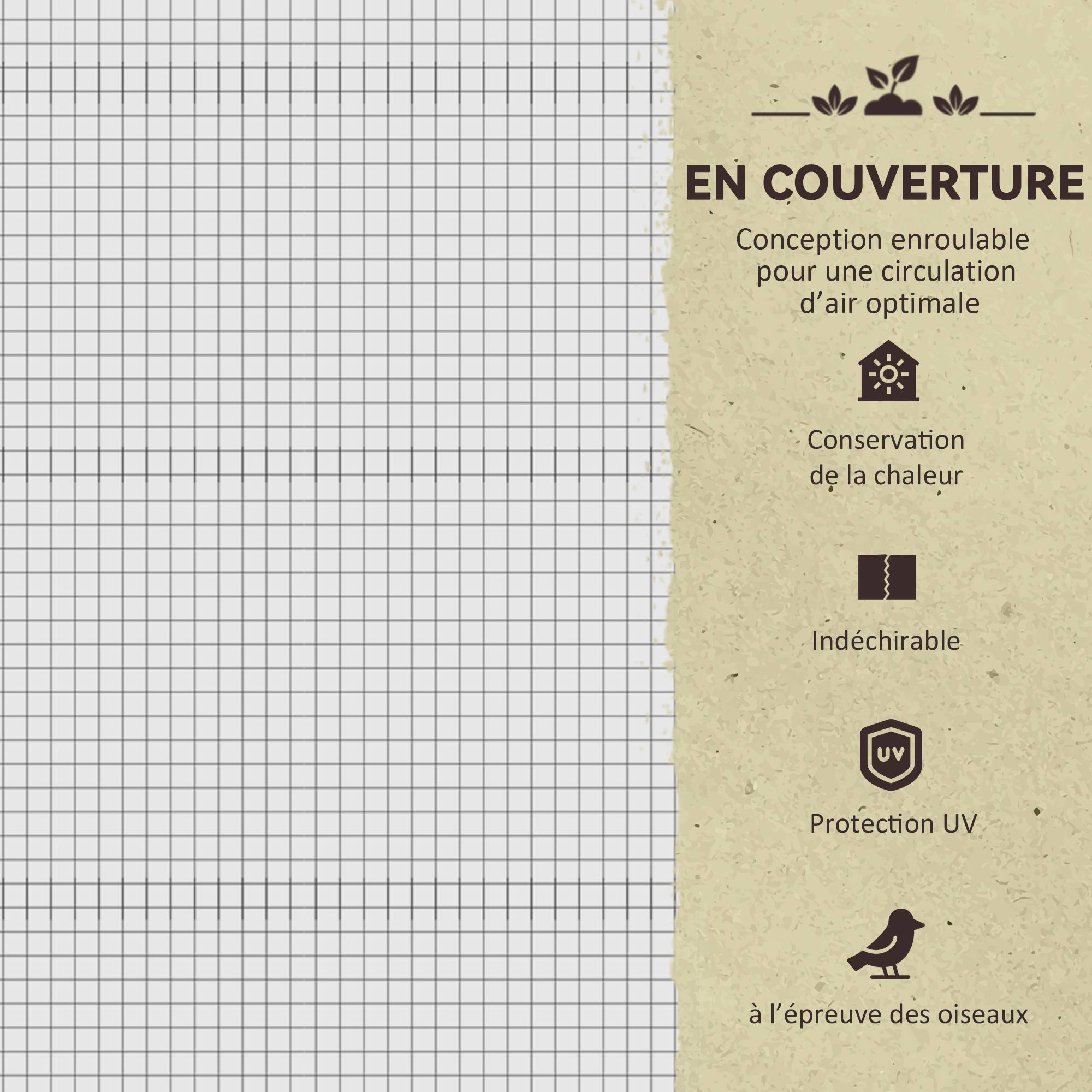 ComfortXL - Carré potager serre sur pieds Bois pour extérieur Grande capacité 104L avec bâche 121cm gris - ComfortXL Outdoor Living - Image 6