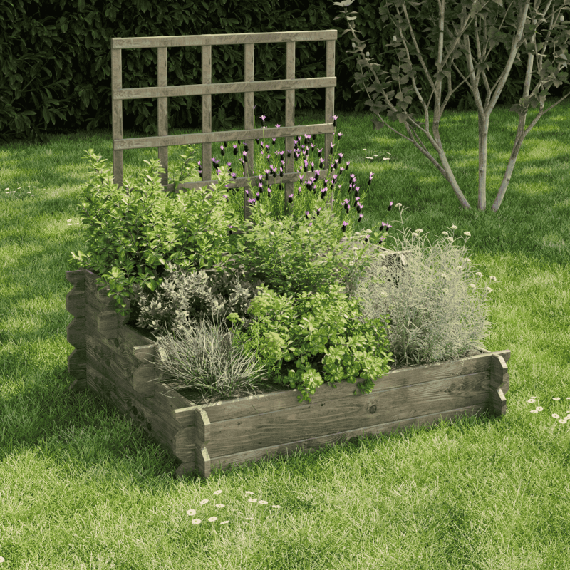Forest Style - Carré potager en bois avec treillis ANGELIC - Imagen 2