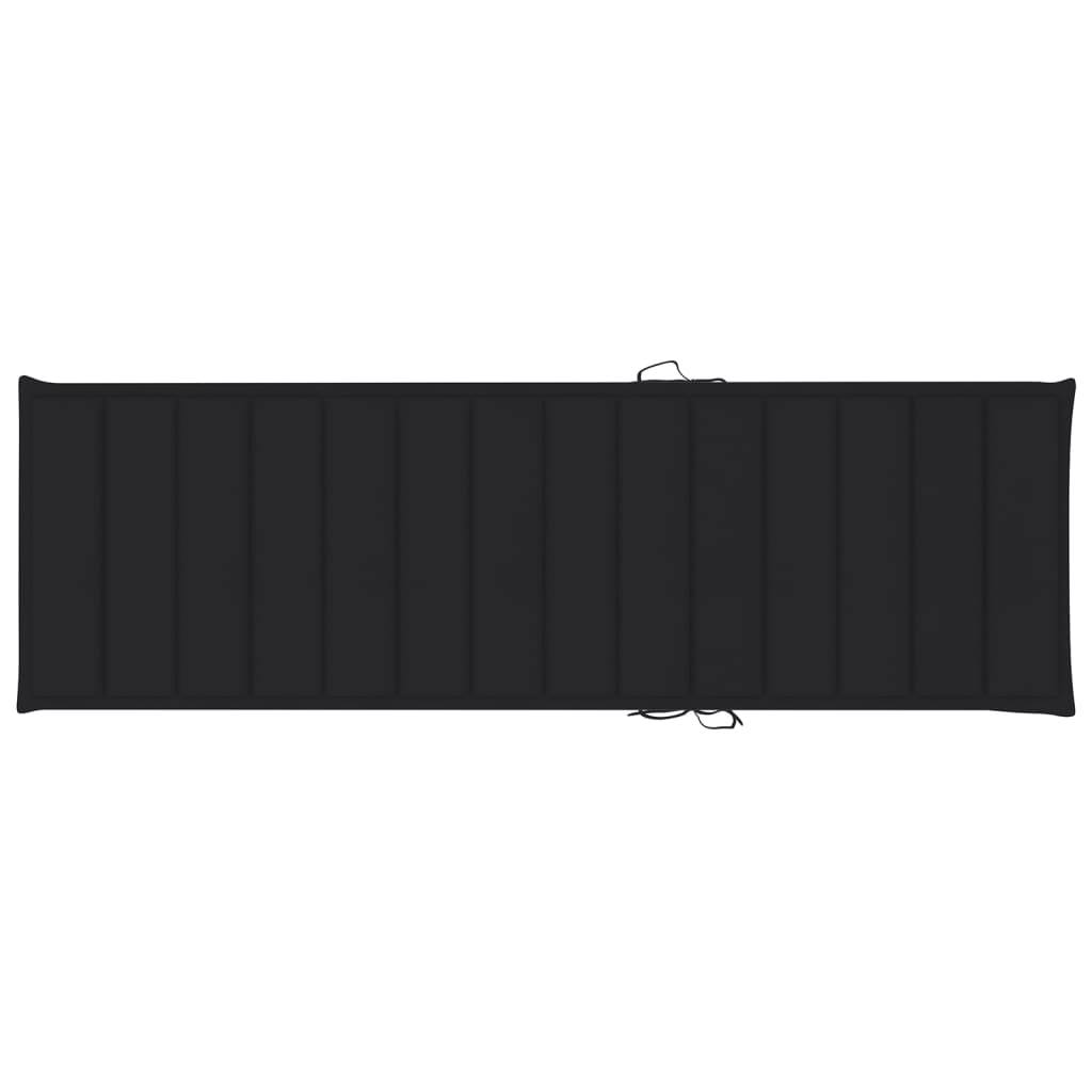 Helloshop26 - Transat chaise longue bain de soleil lit de jardin terrasse meuble d'extérieur avec coussin bois d'acacia solide - Imagen 9