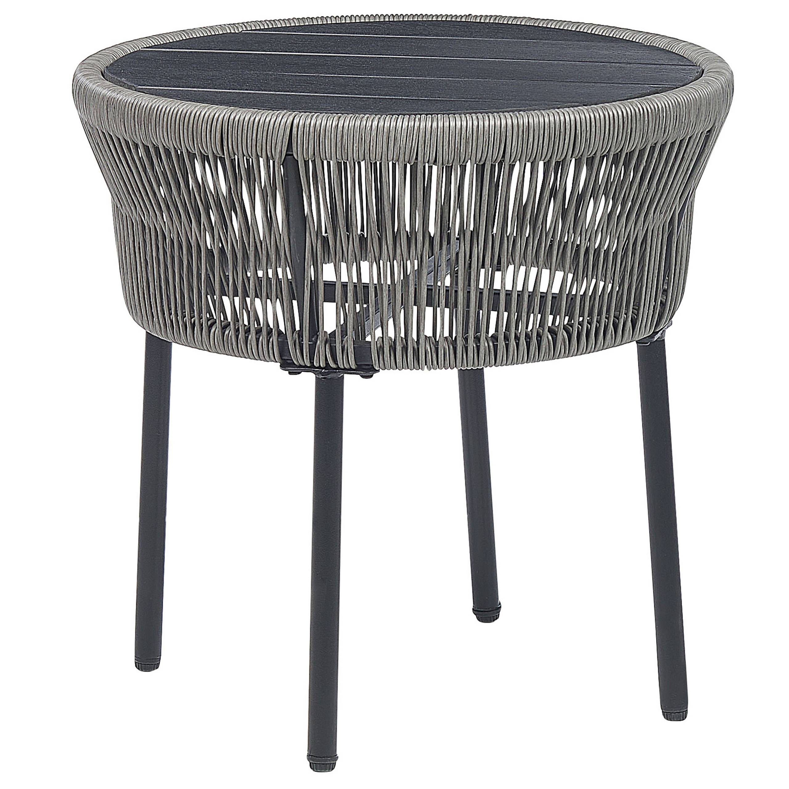 Beliani - Set de bistrot, 2 Personnes Polyrotin Gris GARGANO - Beliani - Imagen 10