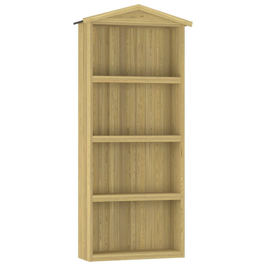 Helloshop26 - Abri de jardin cabane cabanon maison de stockage remise extérieur hangar outils robuste 87 x 33 x 222 cm Bois de pin imprégné marron - Imagen 1