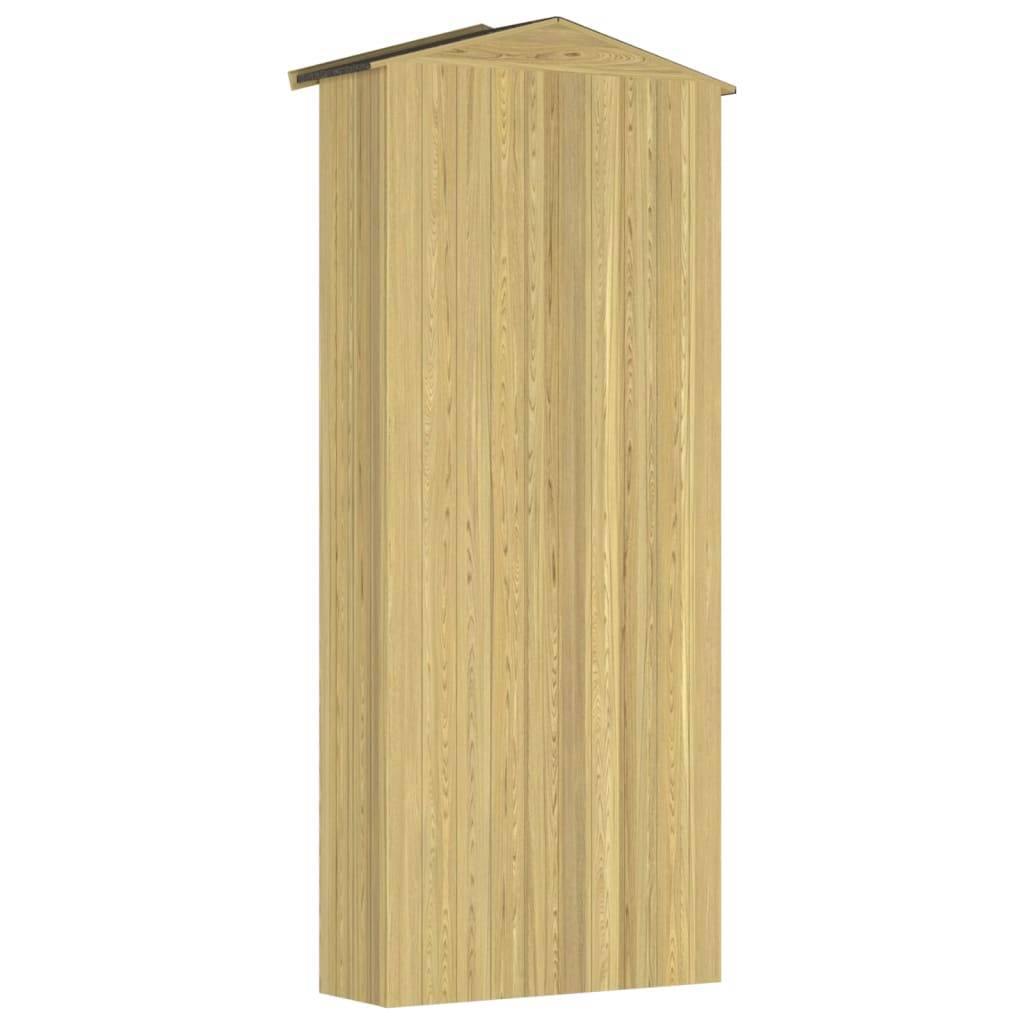 Helloshop26 - Abri de jardin cabane cabanon maison de stockage remise extérieur hangar outils robuste 87 x 33 x 222 cm Bois de pin imprégné marron - Imagen 4