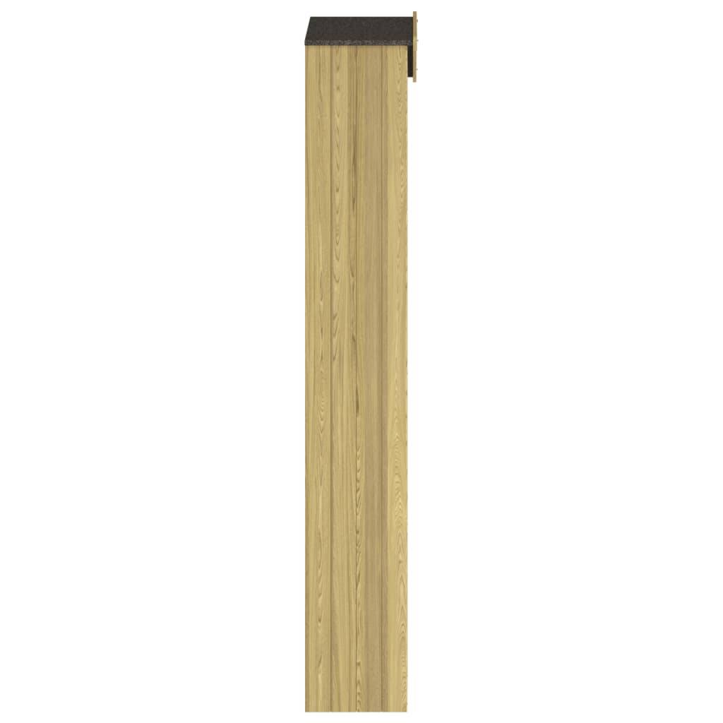 Helloshop26 - Abri de jardin cabane cabanon maison de stockage remise extérieur hangar outils robuste 87 x 33 x 222 cm Bois de pin imprégné marron - Imagen 3