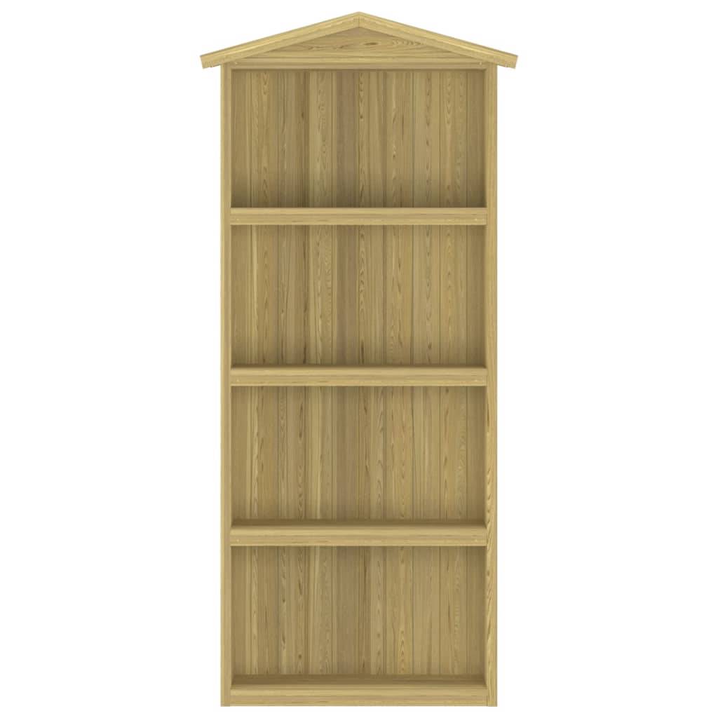 Helloshop26 - Abri de jardin cabane cabanon maison de stockage remise extérieur hangar outils robuste 87 x 33 x 222 cm Bois de pin imprégné marron - Imagen 2