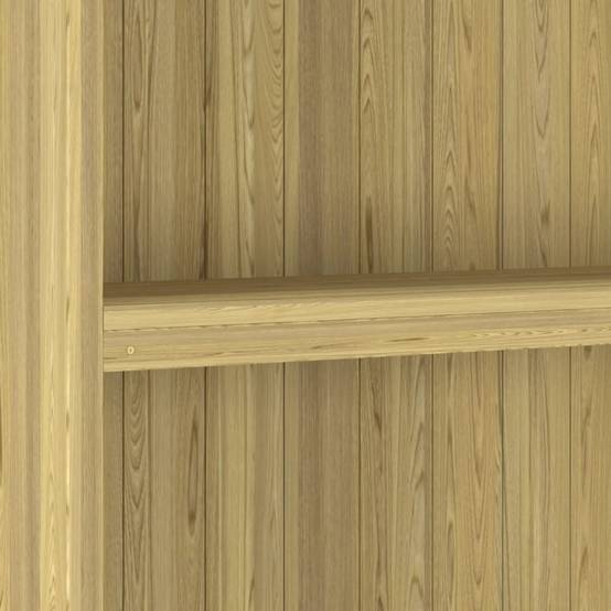 Helloshop26 - Abri de jardin cabane cabanon maison de stockage remise extérieur hangar outils robuste 87 x 33 x 222 cm Bois de pin imprégné marron - Imagen 5