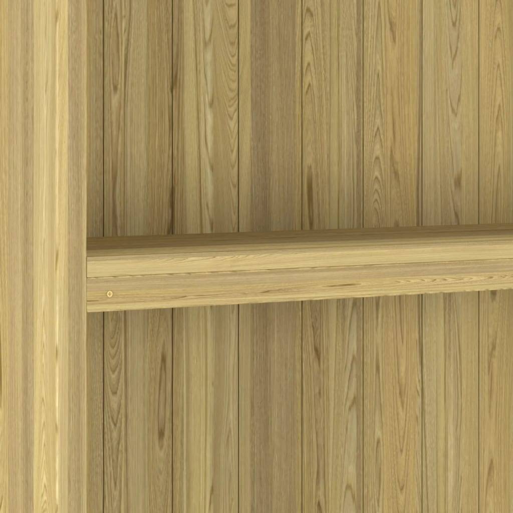 Helloshop26 - Abri de jardin cabane cabanon maison de stockage remise extérieur hangar outils robuste 87 x 33 x 222 cm Bois de pin imprégné marron - Imagen 5