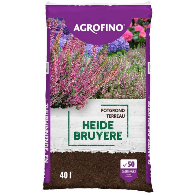 Fleur - Terreau plantes de bruyère Agrofino 50 jours de nutriments 40L - Fleur