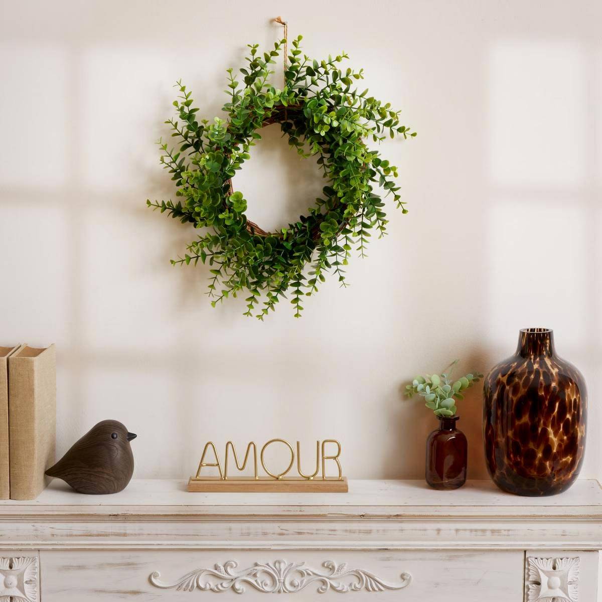 Couronne d'Eucalyptus Artificiel "Walker" 41cm Vert - Image 4