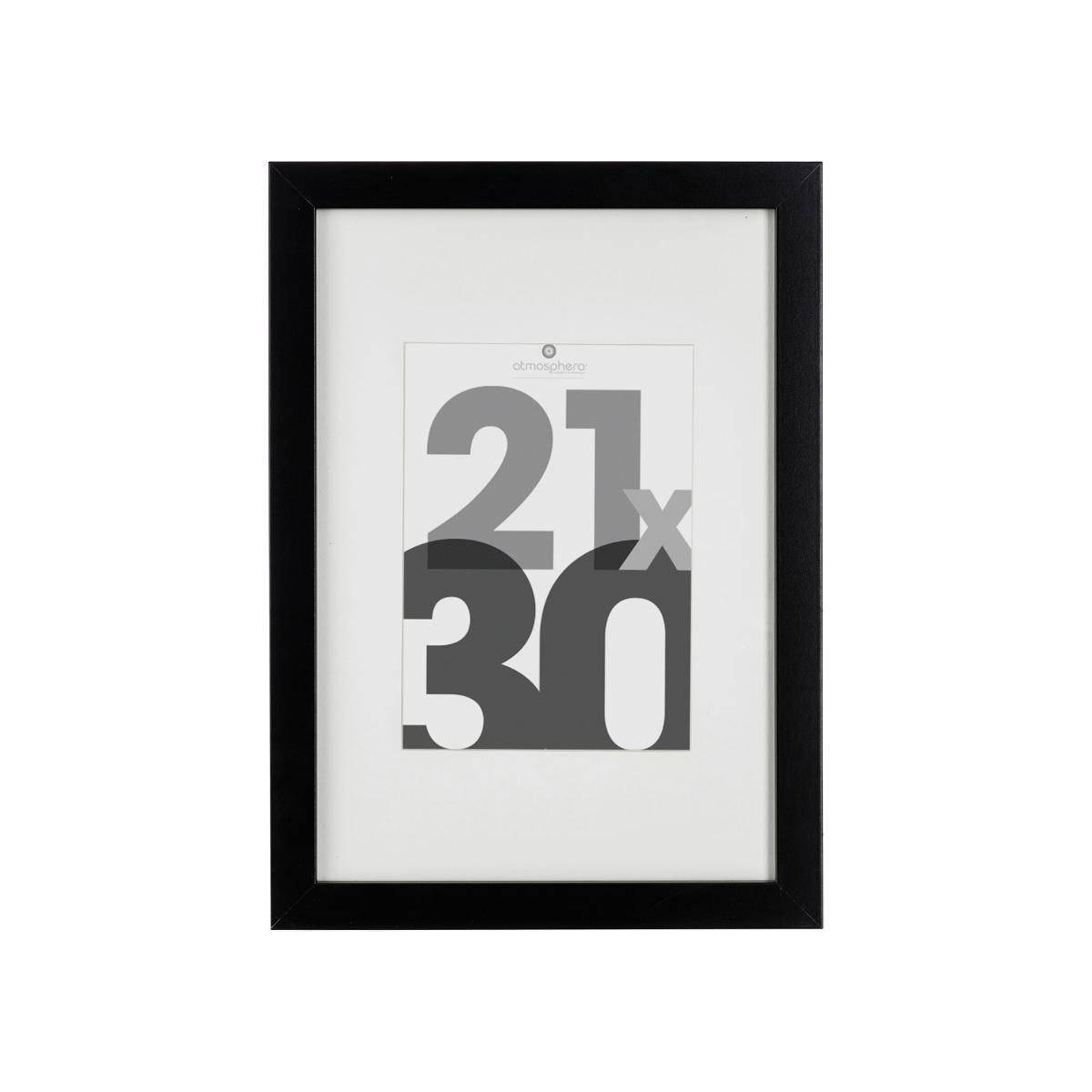 Atmosphera - Cadre photo bois "Eva" noir 21x30cm - Atmosphera Créateur d'intérieur - Imagen 1