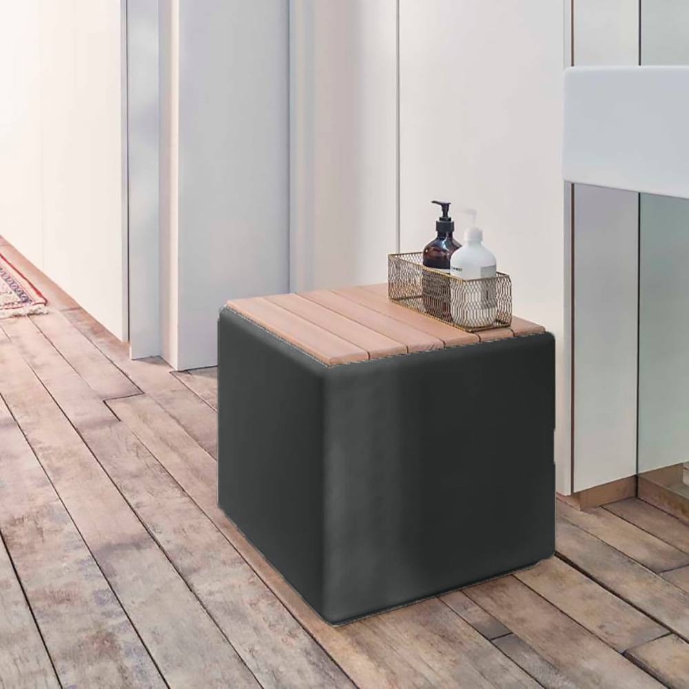 Pouf coffre cubus wood - Imagen 2