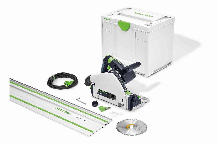 Scie plongeante TS 55 FEBQ-Plus-FS - FESTOOL - Avec lame Ø160 mm Wood + Rail FS1400/2 + Systainer - 577010 - Image 1
