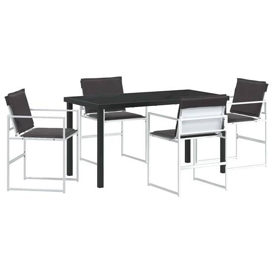 5 pcs Salon De Jardin - Mobilier D'extérieur Blanc - Image 1