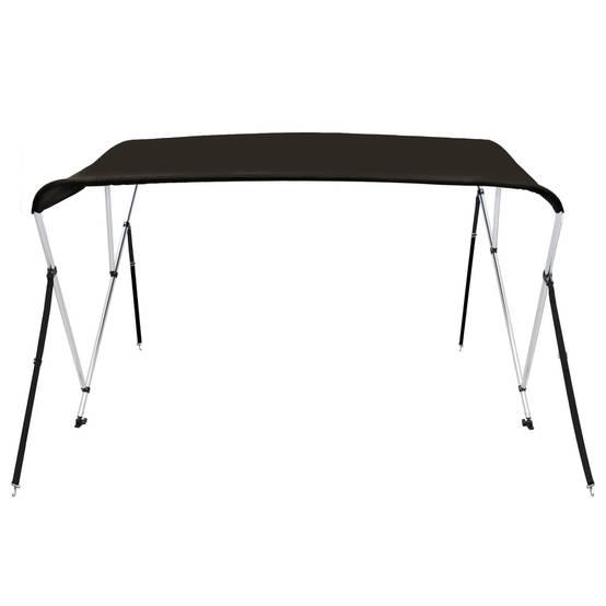 Store banne | Auvent bimini à 3 arceaux noir 183x160x137 cm Maison Chic - Image 3