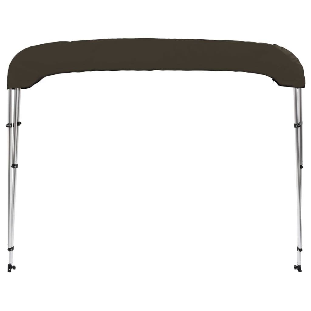 Store banne | Auvent bimini à 3 arceaux noir 183x160x137 cm Maison Chic - Image 4