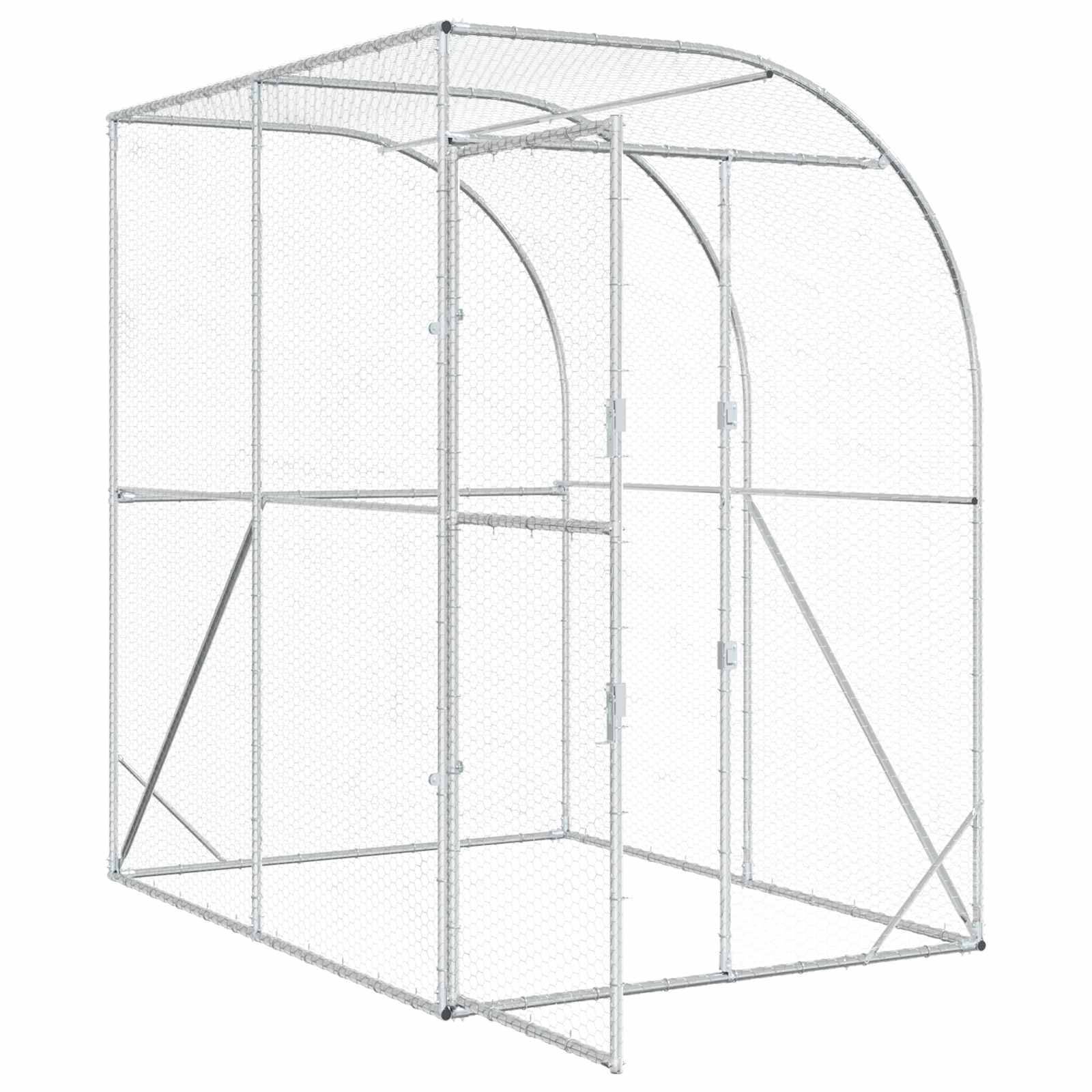 Vidaxl - Poulailler Argenté 200 x 200 x 215 cm Acier galvanisé vidaXL 42042538 - Image 4