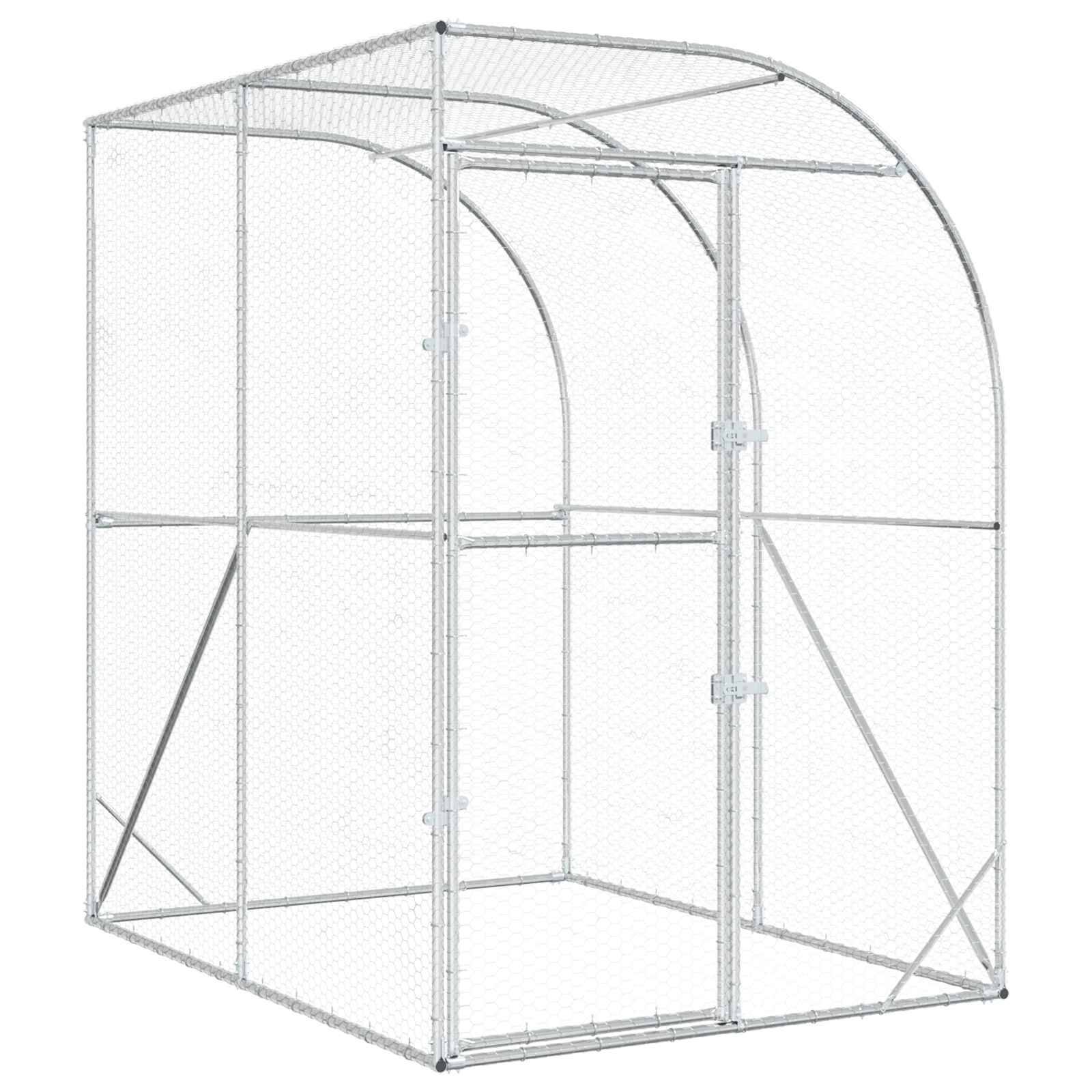 Vidaxl - Poulailler Argenté 200 x 200 x 215 cm Acier galvanisé vidaXL 42042538 - Image 2