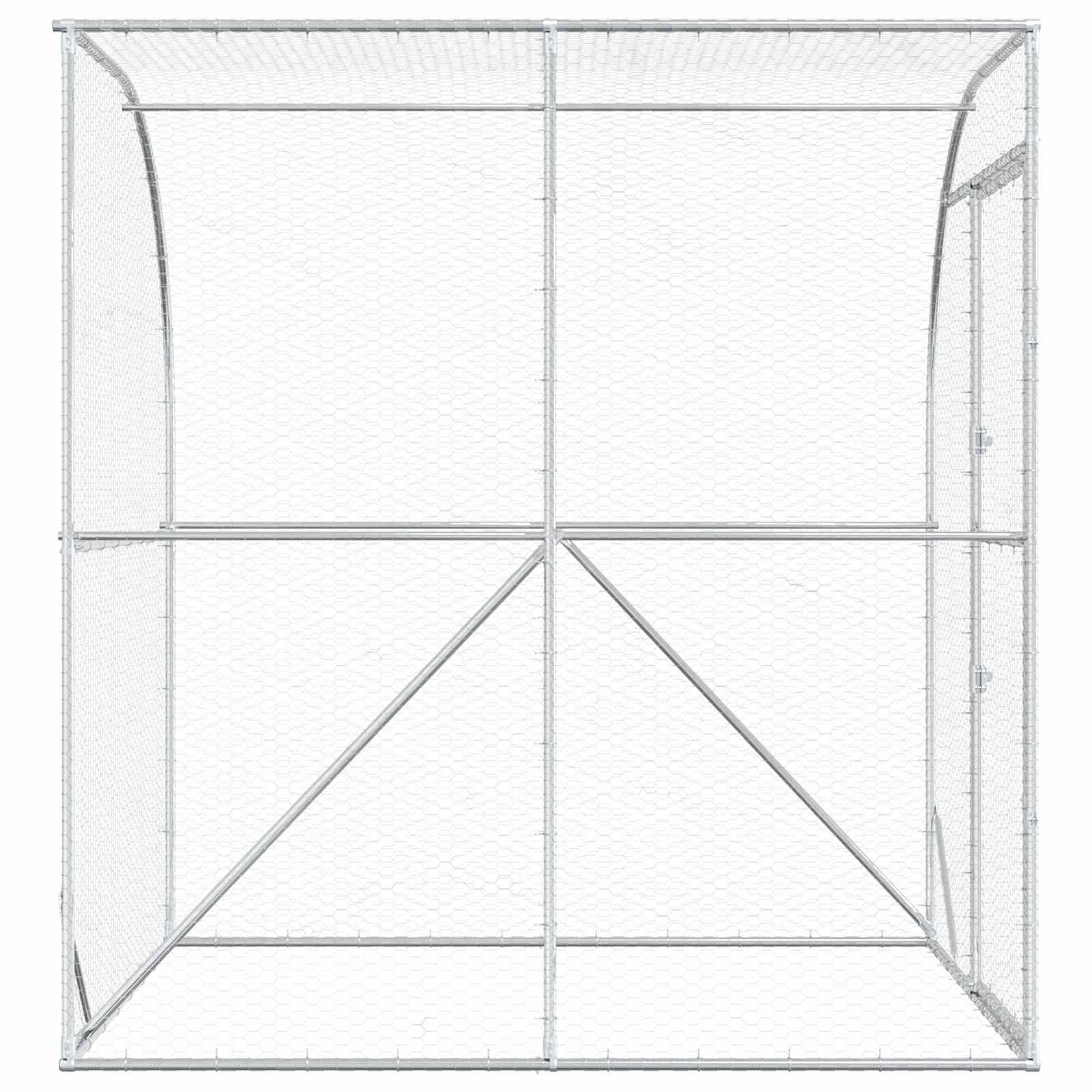 Vidaxl - Poulailler Argenté 200 x 200 x 215 cm Acier galvanisé vidaXL 42042538 - Image 6