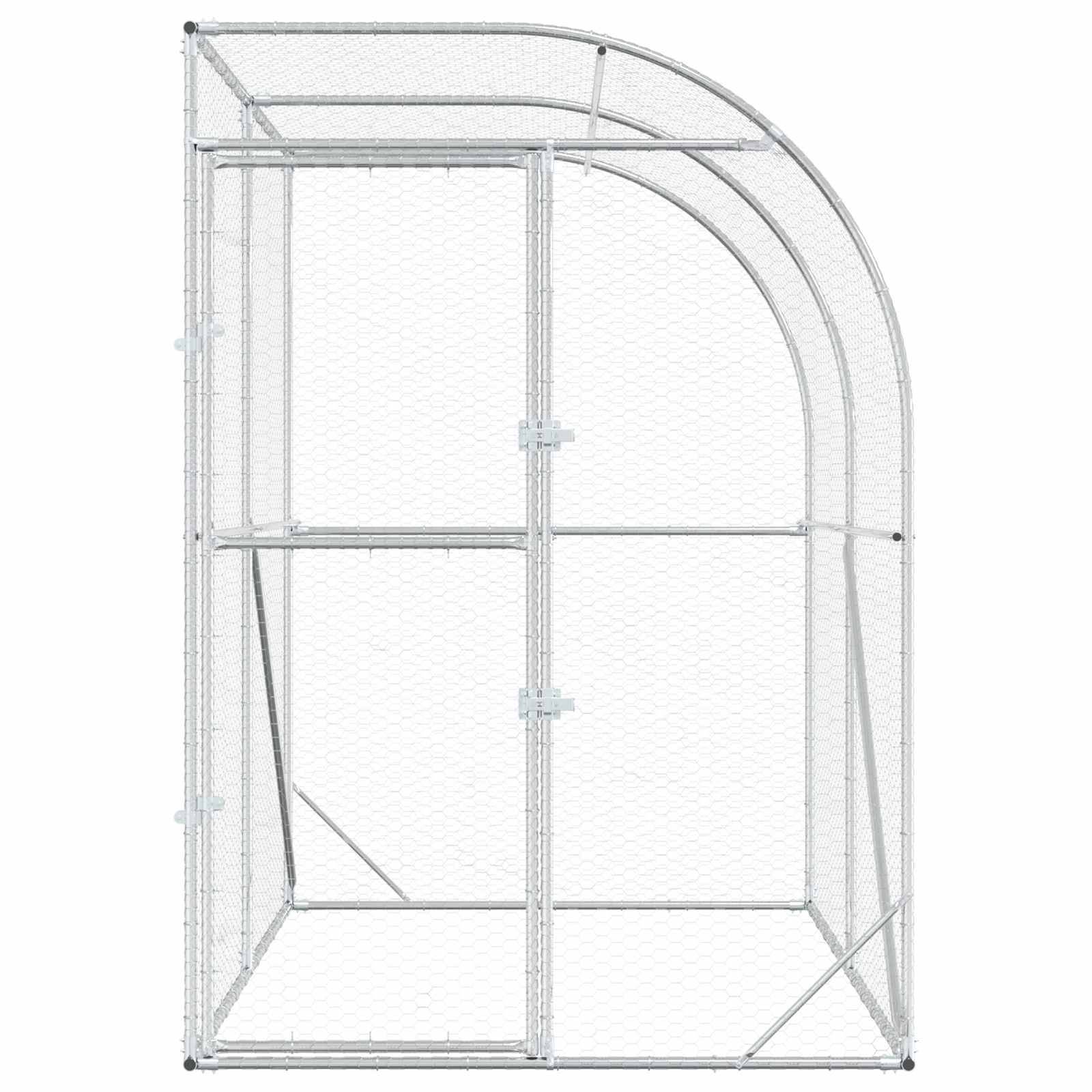 Vidaxl - Poulailler Argenté 200 x 200 x 215 cm Acier galvanisé vidaXL 42042538 - Image 5