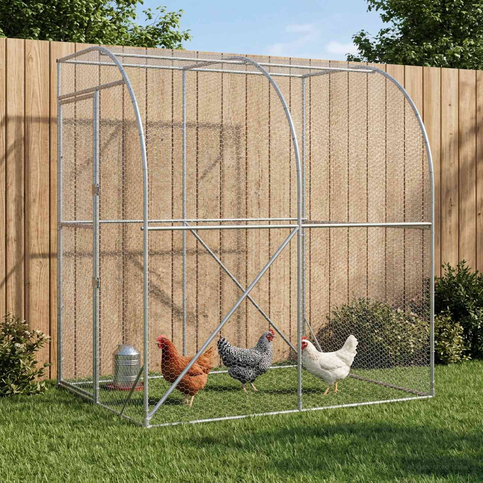 Vidaxl - Poulailler Argenté 200 x 200 x 215 cm Acier galvanisé vidaXL 42042538 - Image 1