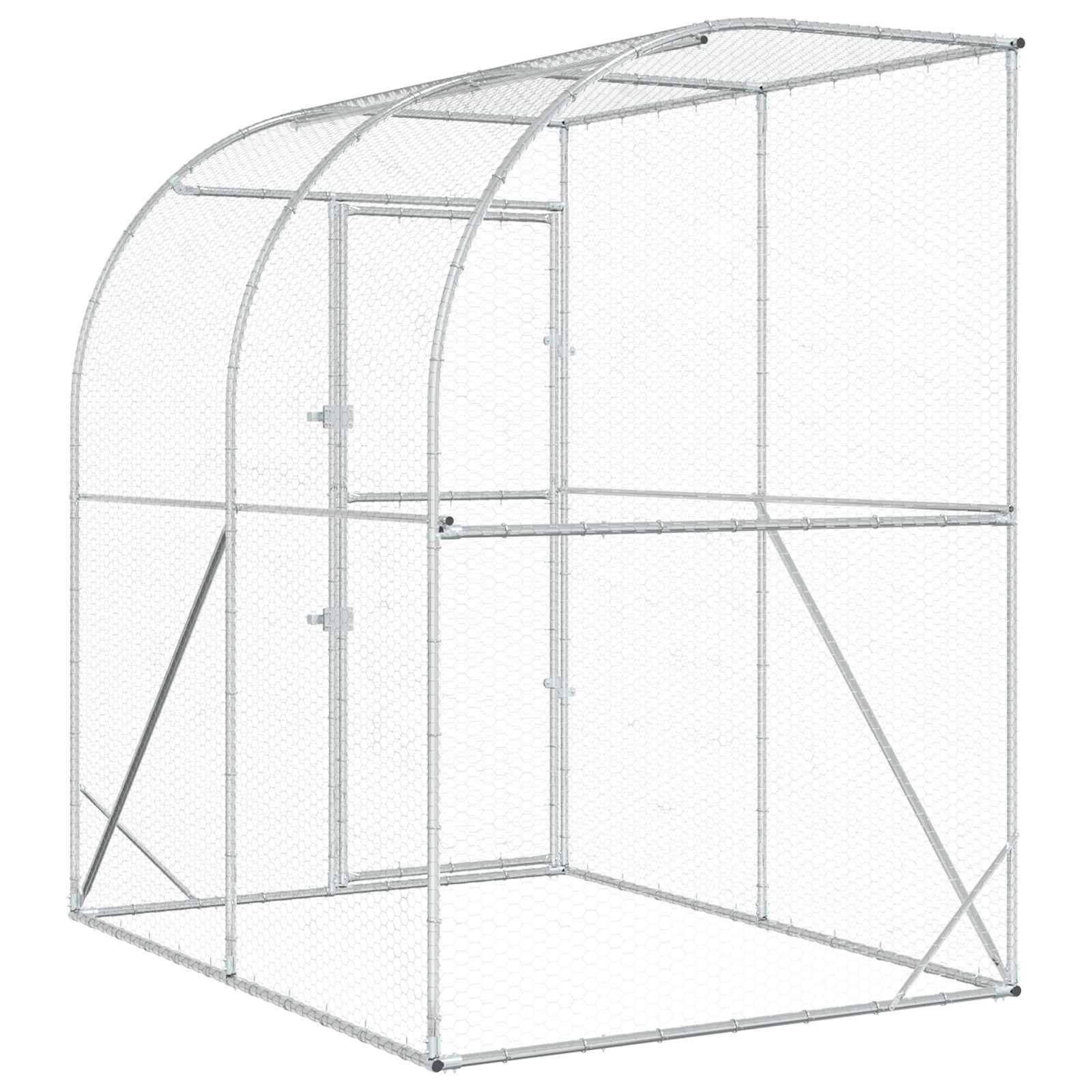 Vidaxl - Poulailler Argenté 200 x 200 x 215 cm Acier galvanisé vidaXL 42042538 - Image 7
