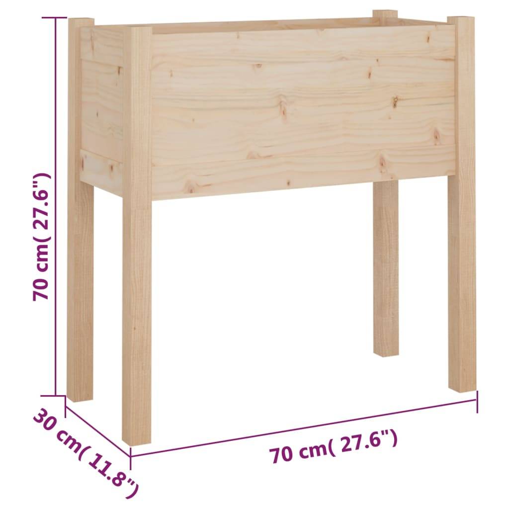 Maison Chic - Lot de 2 Jardinières - Bac à Fleurs - Pot De Fleurs 70x31x70 cm bois de pin massif - Imagen 9