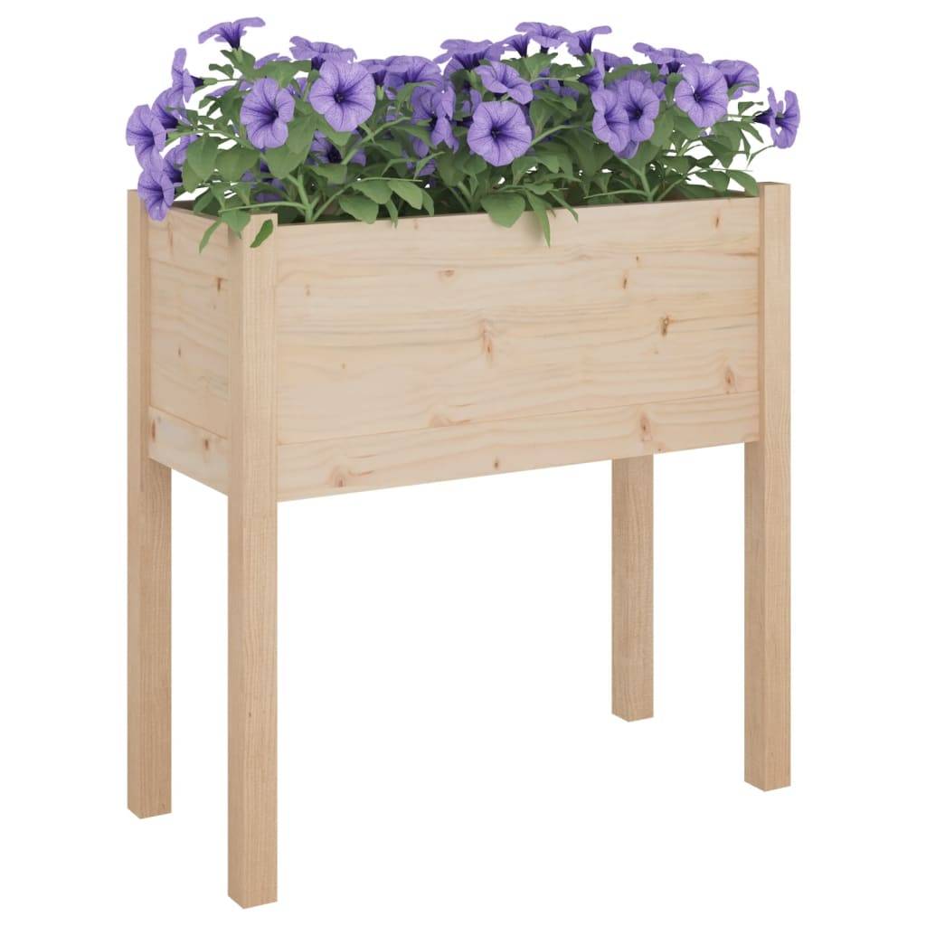 Maison Chic - Lot de 2 Jardinières - Bac à Fleurs - Pot De Fleurs 70x31x70 cm bois de pin massif - Imagen 7