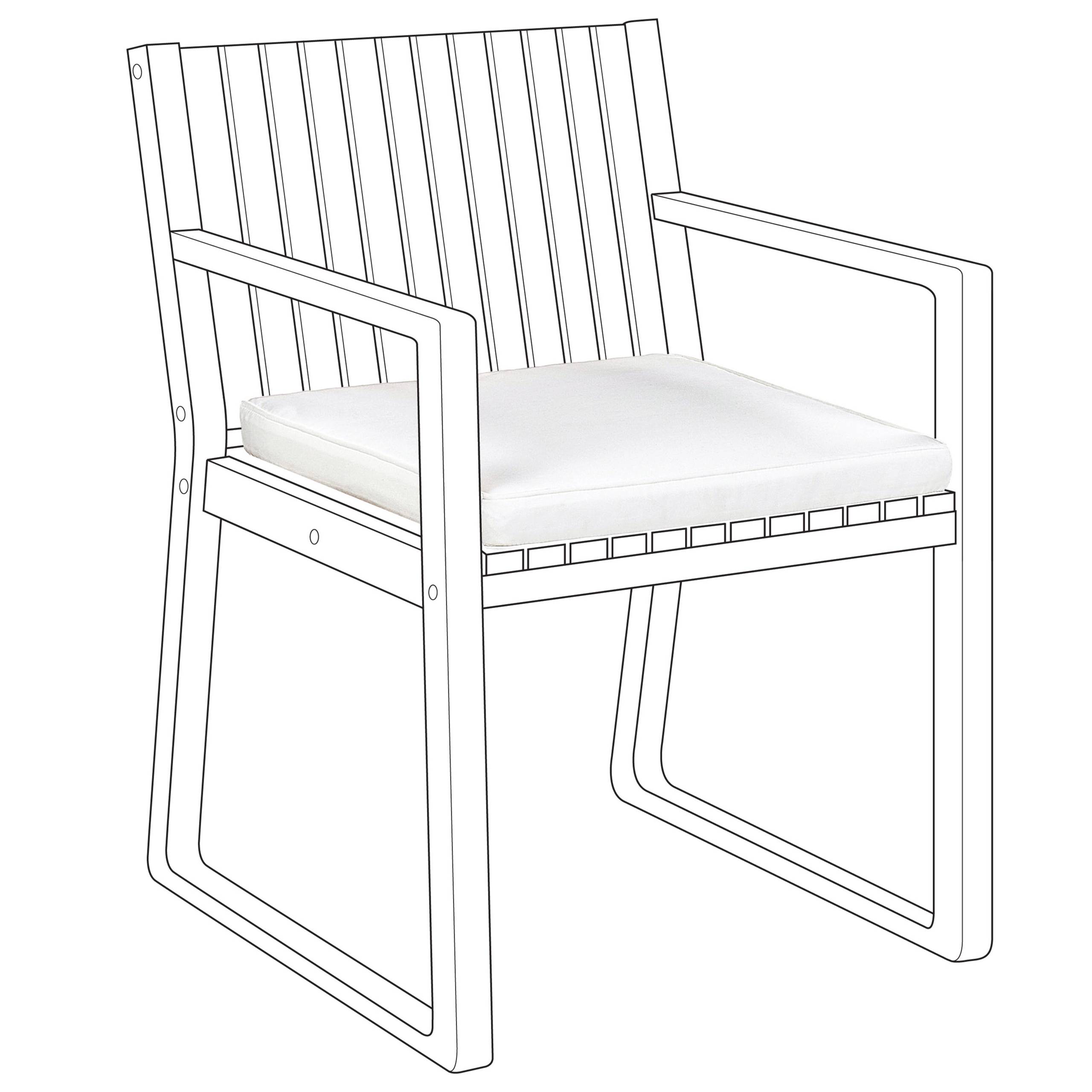 Beliani - Coussin d'assise d'extérieur Polyester Blanc cassé SASSARI Beliani - Imagen 1