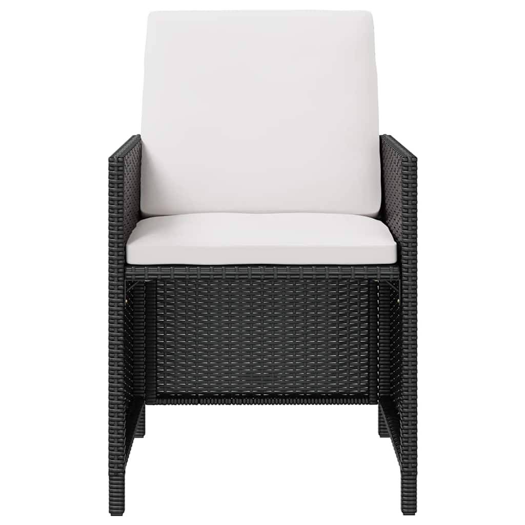 Vidaxl - Ensemble à manger d'extérieur 5 pcs-Salons de jardin Rotin et bois d'acacia Noir 678324 - Image 4