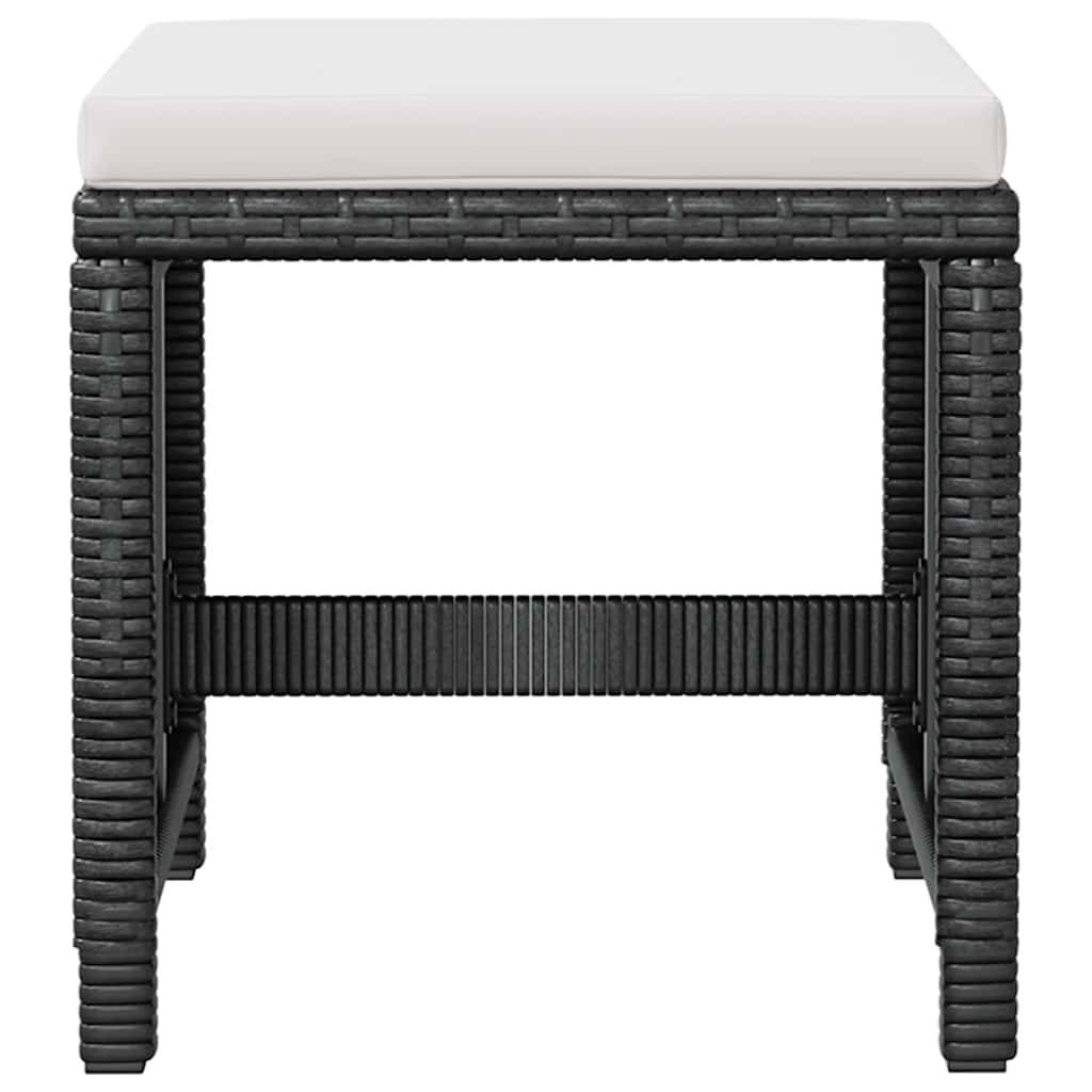 Vidaxl - Ensemble à manger d'extérieur 5 pcs-Salons de jardin Rotin et bois d'acacia Noir 678324 - Image 6