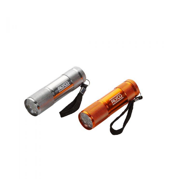 ALYCO - Lampe de poche tubulaire en aluminium à 9 led alyco orange ALYCO 170955 - Image 1