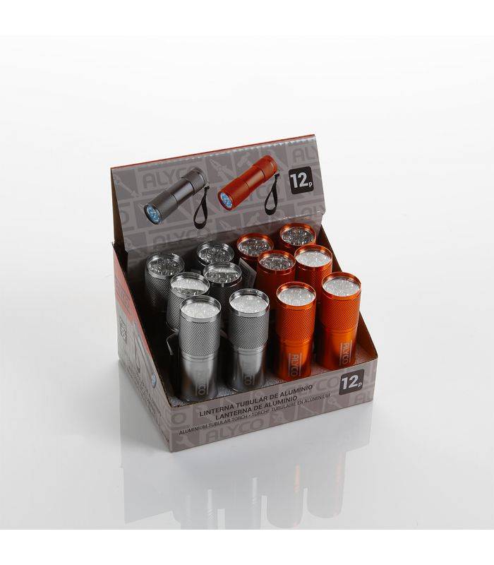 ALYCO - Lampe de poche tubulaire en aluminium à 9 led alyco orange ALYCO 170955 - Image 3