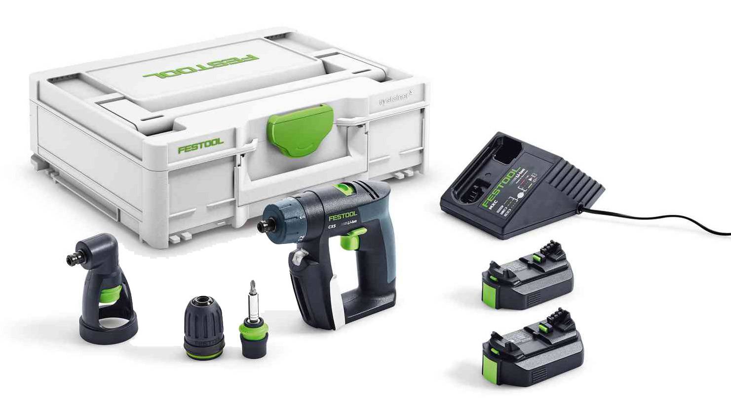Festool - Perceuse-visseuse 10,8V CXS 2,6 I-Set + 2 batteries 2,6Ah + chargeur + coffret SYSTAINER - FESTOOL - 576093 - Imagen 1