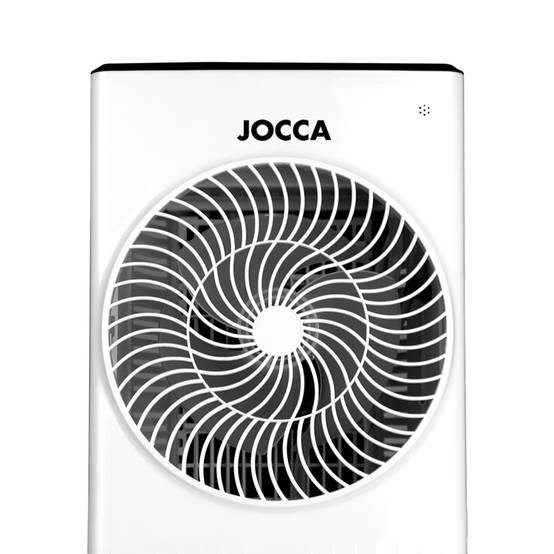 Rafraichisseur d'air portable 60W Minuterie 12h Réservoir 5.5L Refroidisseur d'air Evaporatif Oscillation 70° 4 roulettes Jocca - Image 5