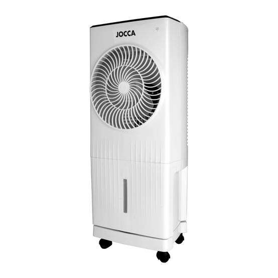 Rafraichisseur d'air portable 60W Minuterie 12h Réservoir 5.5L Refroidisseur d'air Evaporatif Oscillation 70° 4 roulettes Jocca - Image 1