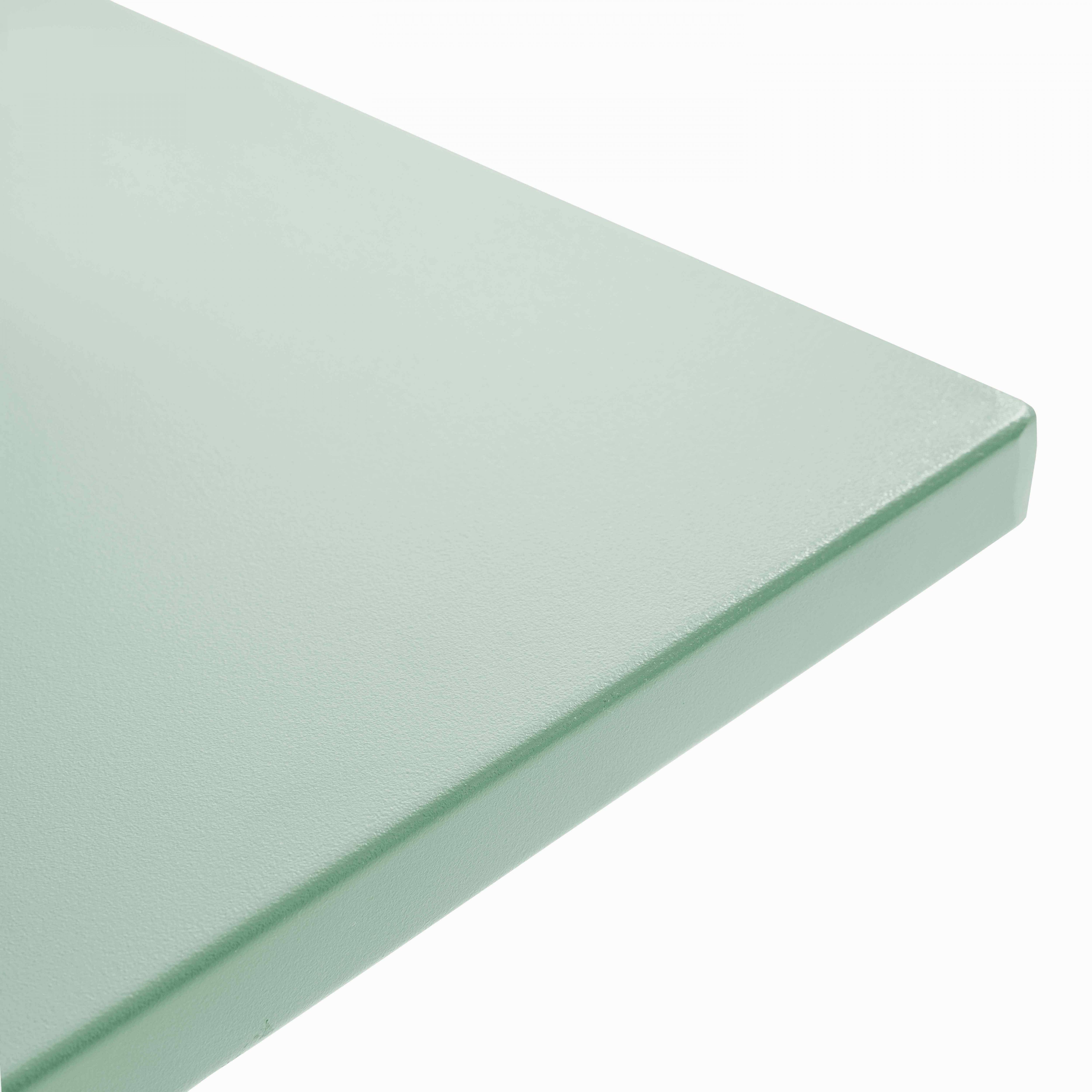 Oviala - Table de jardin carrée en métal vert sauge 70cm Palavas - Oviala - Imagen 5