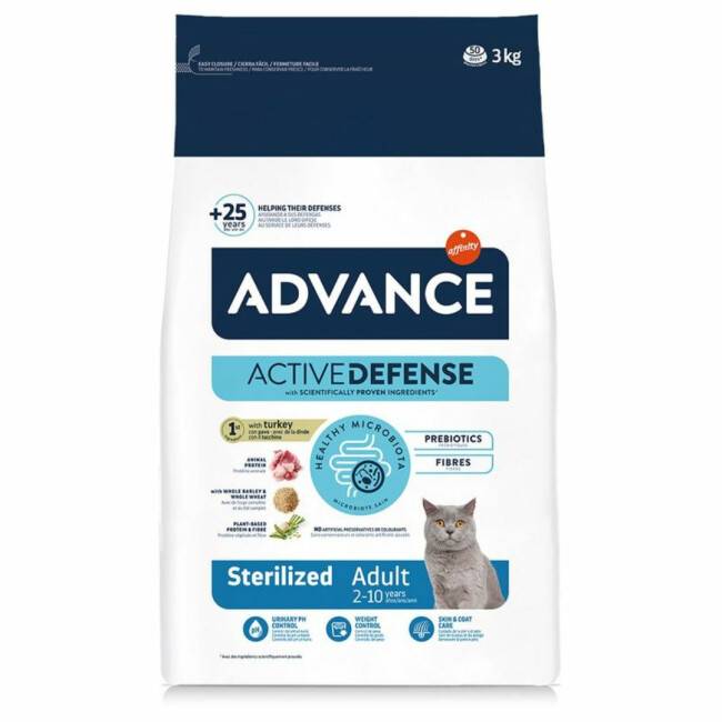 Croquettes Advance Sterilized Dinde pour chats Sac 3 kg - Imagen 1
