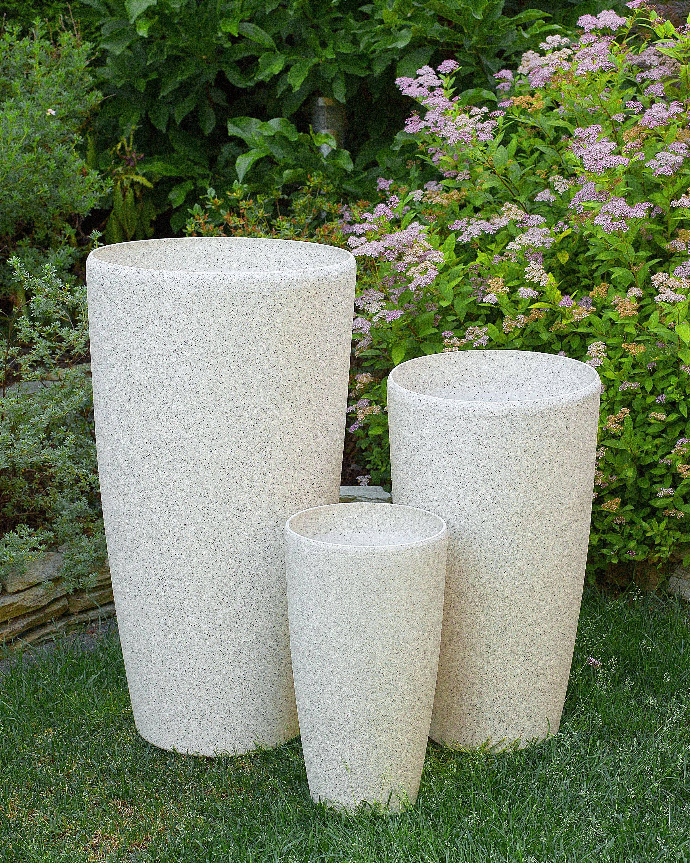 Beliani - Cache-pot d'extérieur Fibre d'argile Beige clair ABDERA - Beliani - Imagen 1