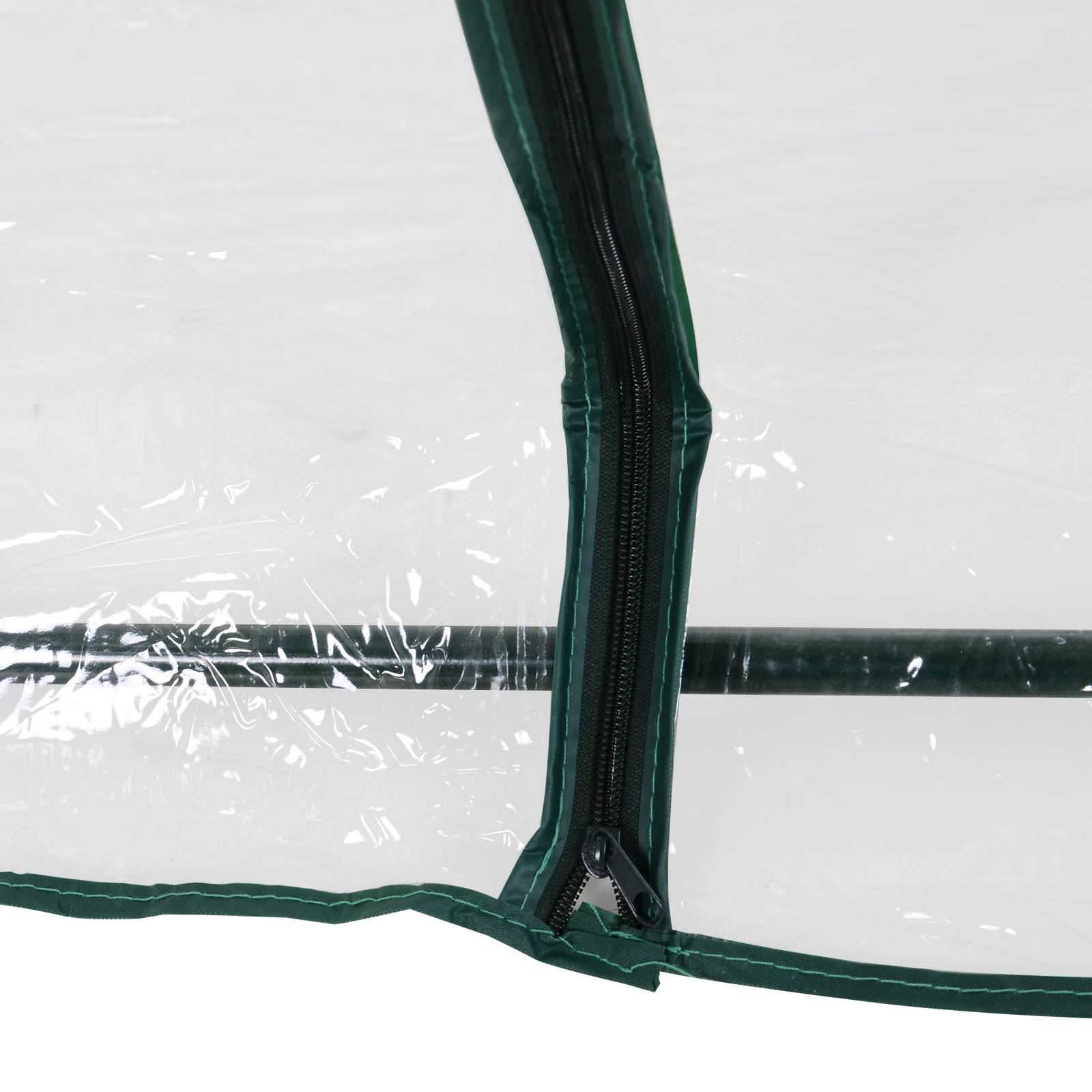 Mini serre tunnel Métal pour tomates et légumes Protection intempéries 250x100cm - ComfortXL Outdoor Living - Image 8