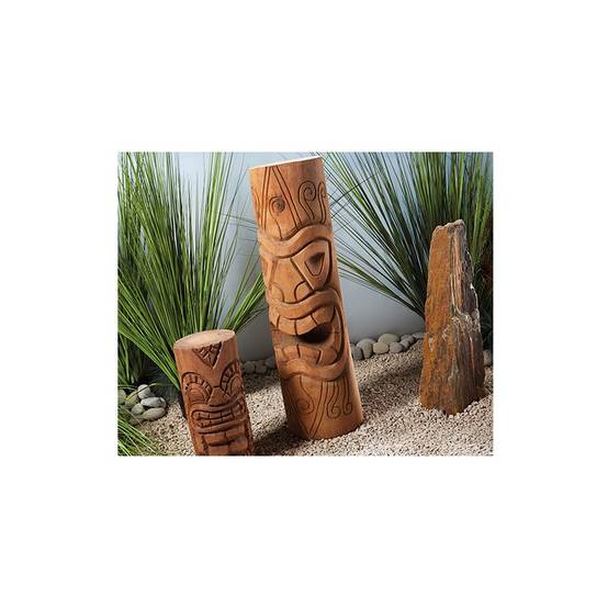 Totem Tiki en bois de cocotier 1 mètre - Décoration Totem Tiki en bois de cocotier 1 mètre - Décoration