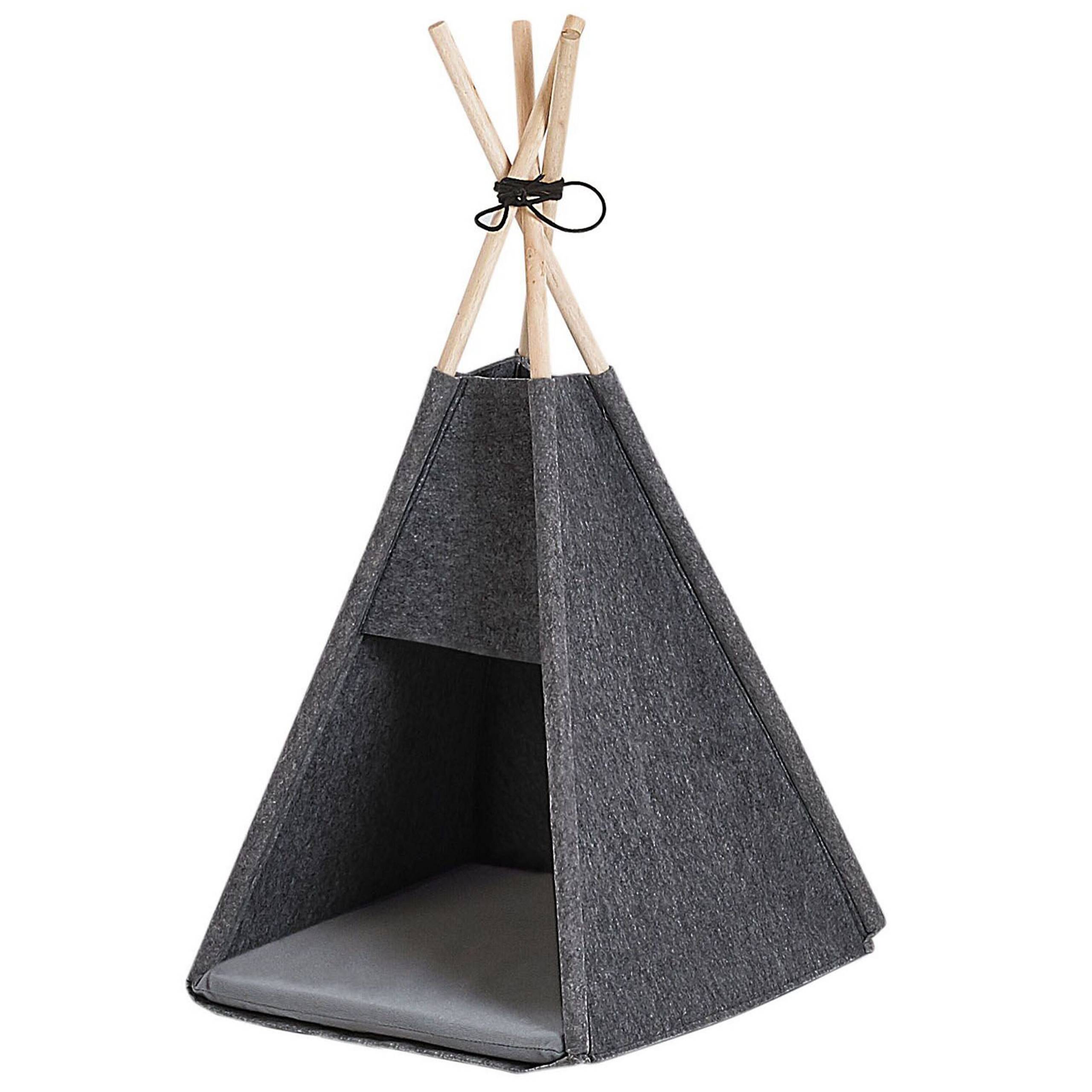 Beliani - Lit pour animal Feutre Gris foncé ULUBEY - 35x40x70- Beliani - Image 2