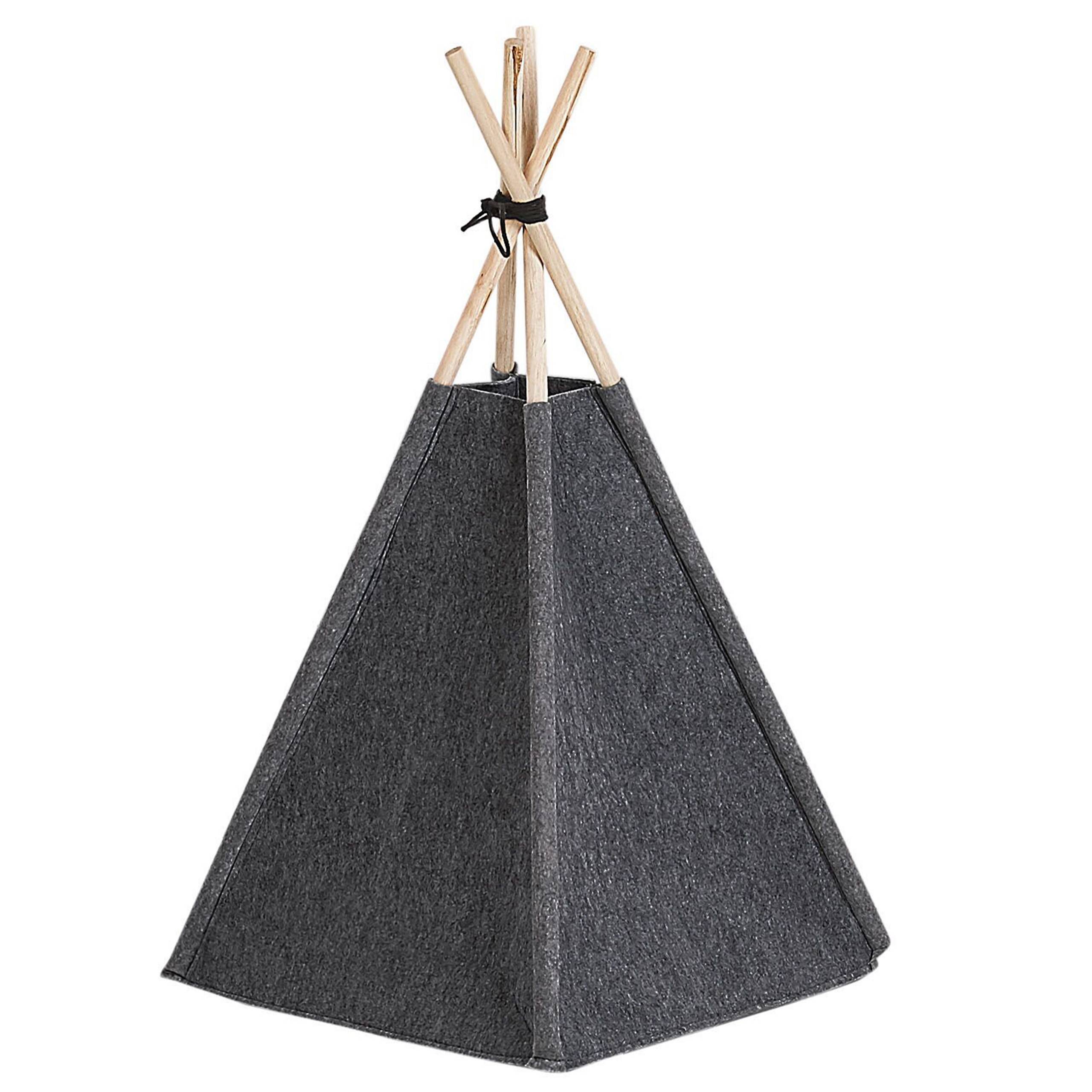 Beliani - Lit pour animal Feutre Gris foncé ULUBEY - 35x40x70- Beliani - Image 5