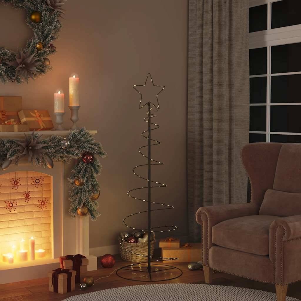 Sapin De Noël - Arbre de Noël lumineux conique 100 LED blanc chaud 150 cm - Image 2