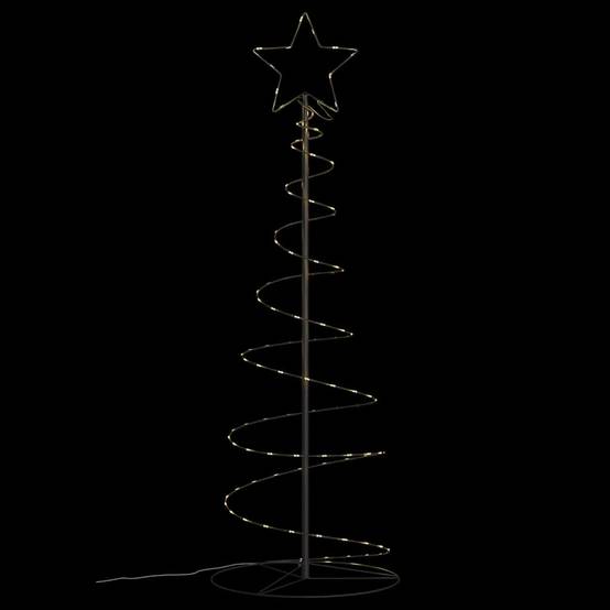 Sapin De Noël - Arbre de Noël lumineux conique 100 LED blanc chaud 150 cm - Image 6