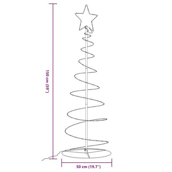 Sapin De Noël - Arbre de Noël lumineux conique 100 LED blanc chaud 150 cm - Image 10
