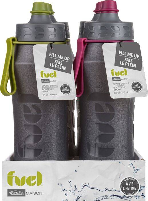 Bouteille de sport - Avec bouchon push pull et capuchon - Contenance : 720 ml - Fuel - Imagen 2