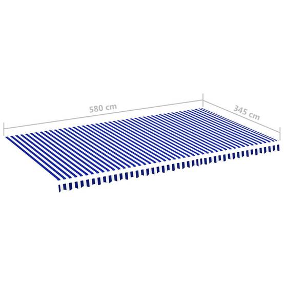 Grande Toile de Rechange pour Store Banne 6m en Polyester Résistant Bleu et Blanc pour Cadre 6x3.5 m – ComfortXL Outdoor Living - Image 6