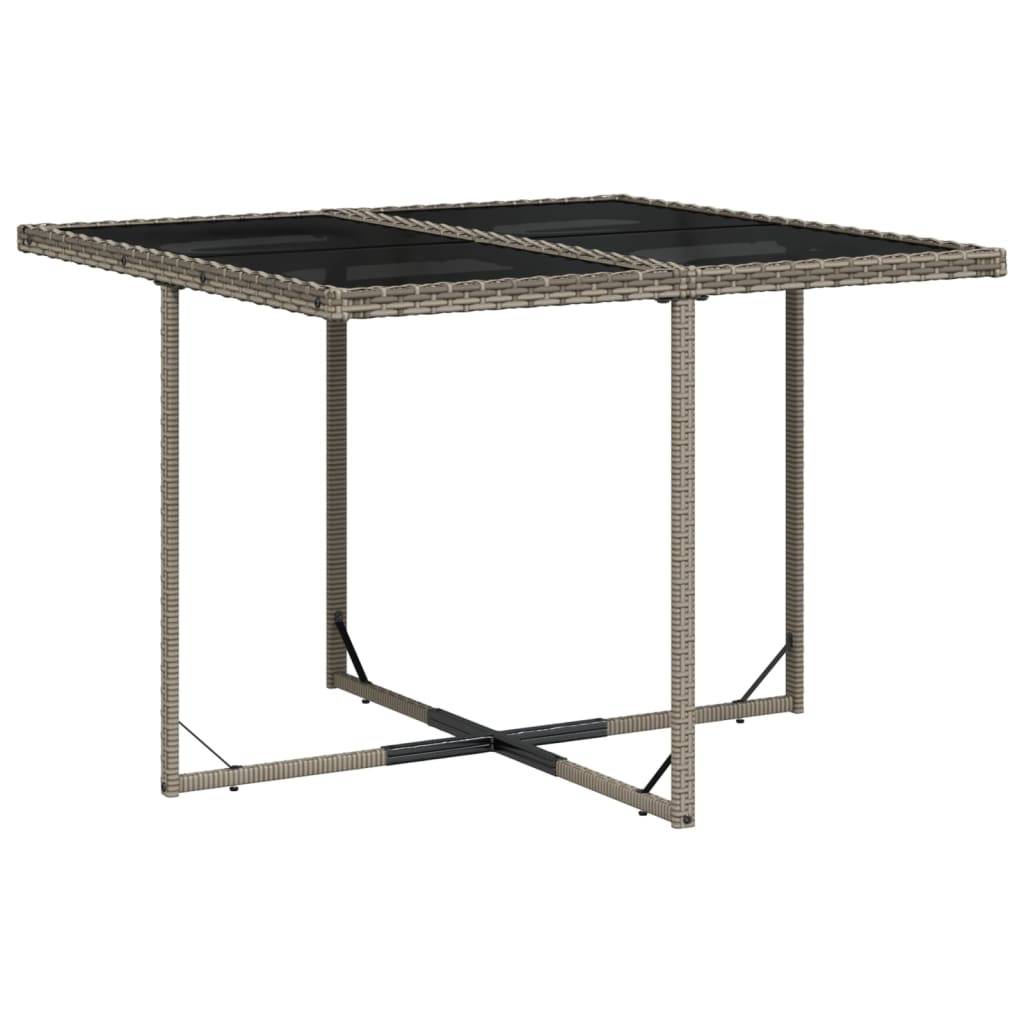 ComfortXL - Salon de jardin encastrable 7p Résine tressée Table verre trempé Gris – ComfortXL Outdoor Living - Image 4