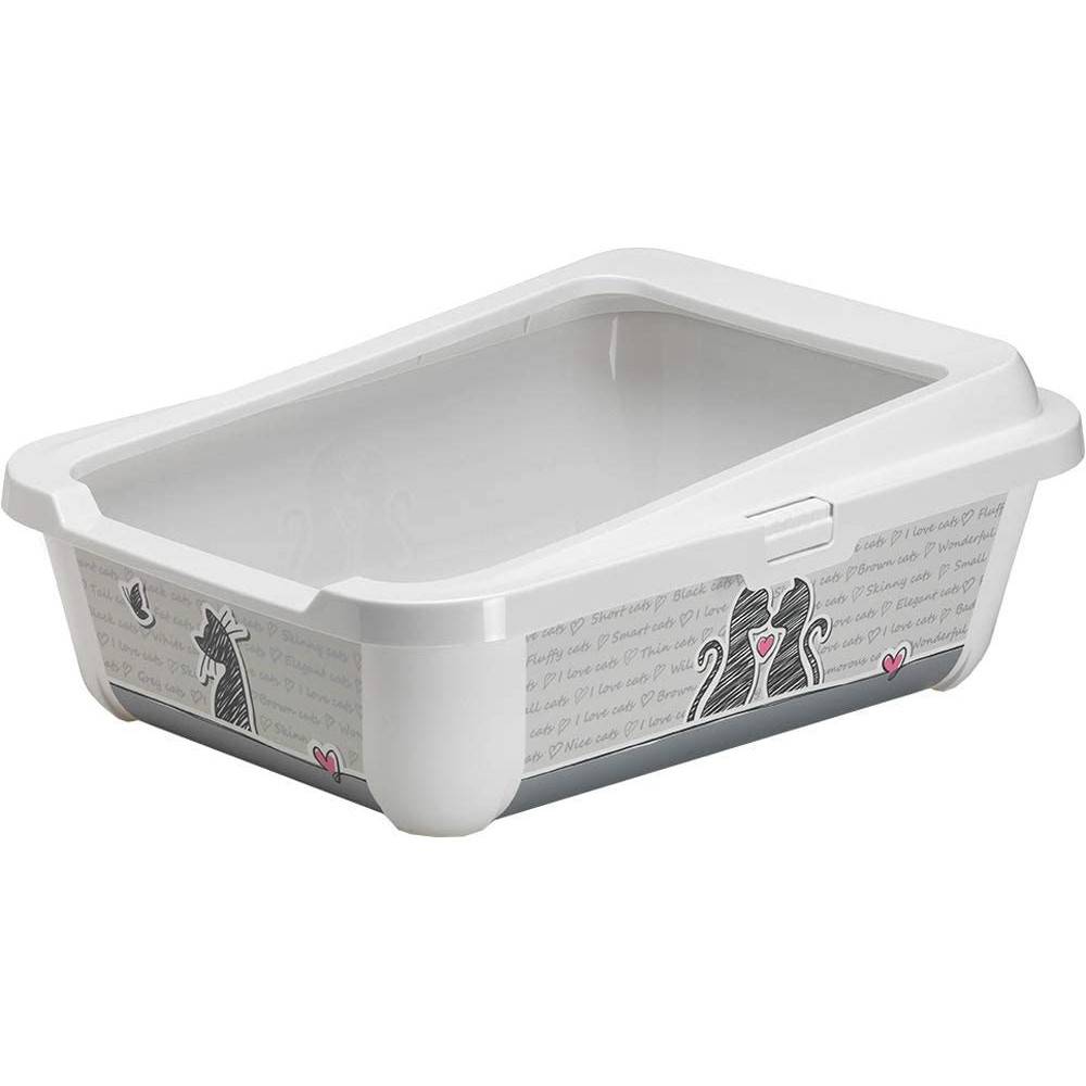 Bac a litière Hercules blanc  51 x 39 x h  19 cm pour chat - Imagen 1